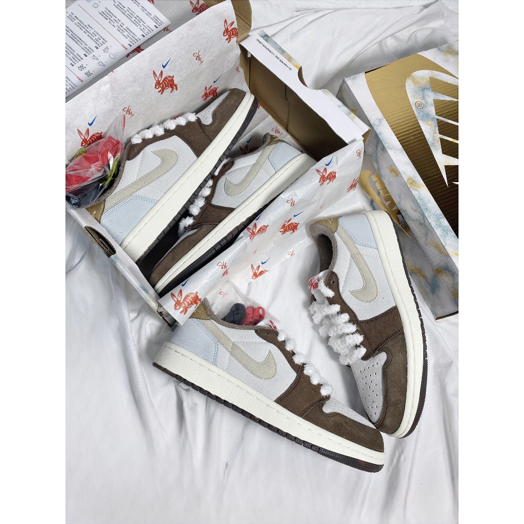 Giày Air Jordan 1 Low Year of the Rabbit Release Date, JD Thấp Cổ Nâu Cao Cấp