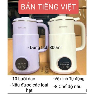 Bản tiếng việt - máy làm sữa hạt ostma.st 800ml , máy nấu sữa hạt