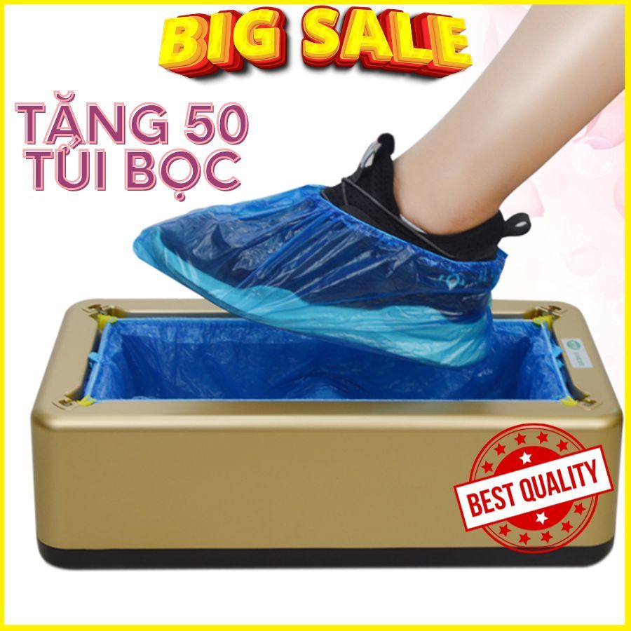 Máy Bọc Giày Tự Động. Máy Bọc Giày Đi Trong Nhà Tiện Lợi (Tặng kèm 50 đôi túi nilon bọc giày)