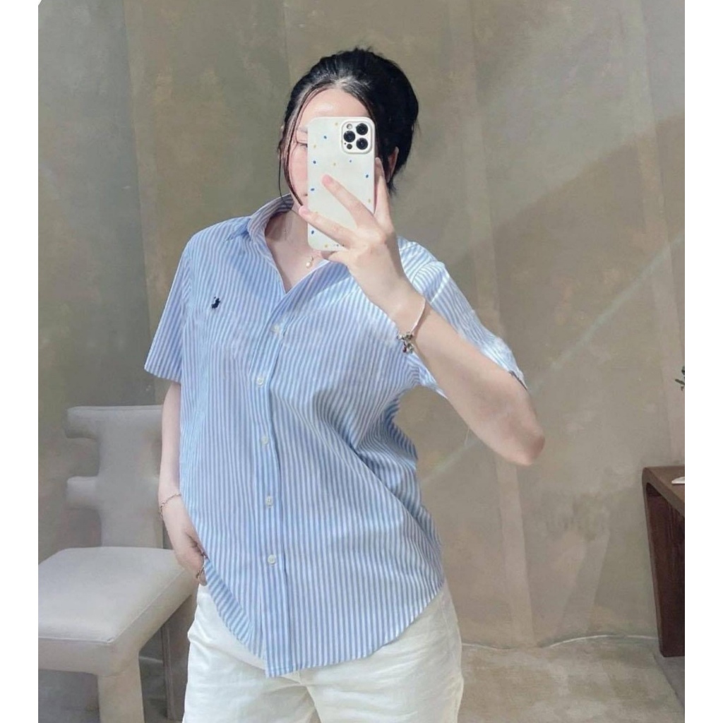 Áo Sơ Mi Tay Ngắn Thêu Nai