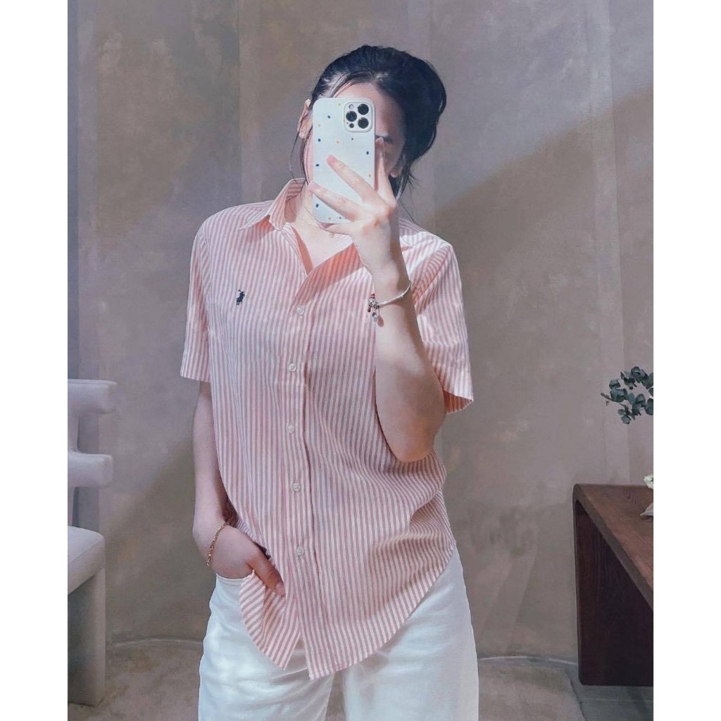 Áo Sơ Mi Tay Ngắn Thêu Nai