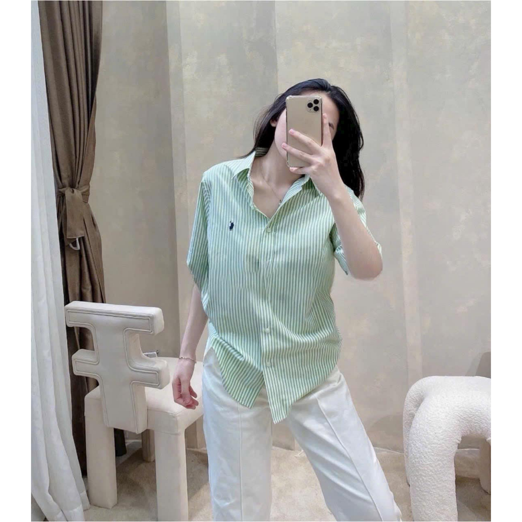 Áo Sơ Mi Tay Ngắn Thêu Nai