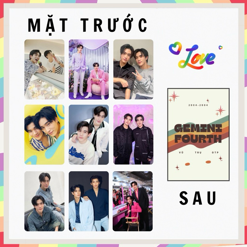 Set 9 card bo góc GEMINIFOURTH