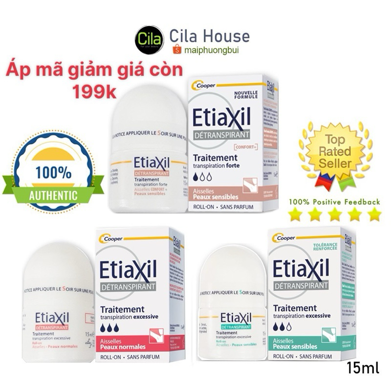 [Áp Mã còn 199k] Lăn Khử Mùi Etiaxil Nội Địa Pháp 15ml - Khử Mùi, Ngăn Mồ Hôi Hiệu Quả - Cila House