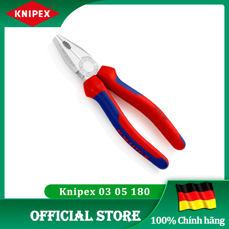 Kìm Đa Năng 180mm Mạ Chrome Knipex 03 05 180 - [chính hãng Đức/Germany giá rẻ]