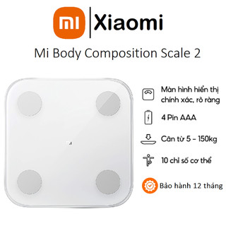 Cân điện tử xiaomi mi body composition scale 2 nun4048gl bản quốc tế - hàng chính hãng