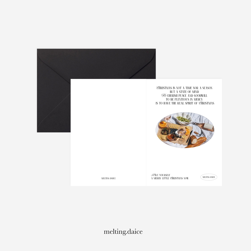 Daice || 'merry christmas to you' envelope  - set 3 mẫu thiệp giáng sinh trang trí