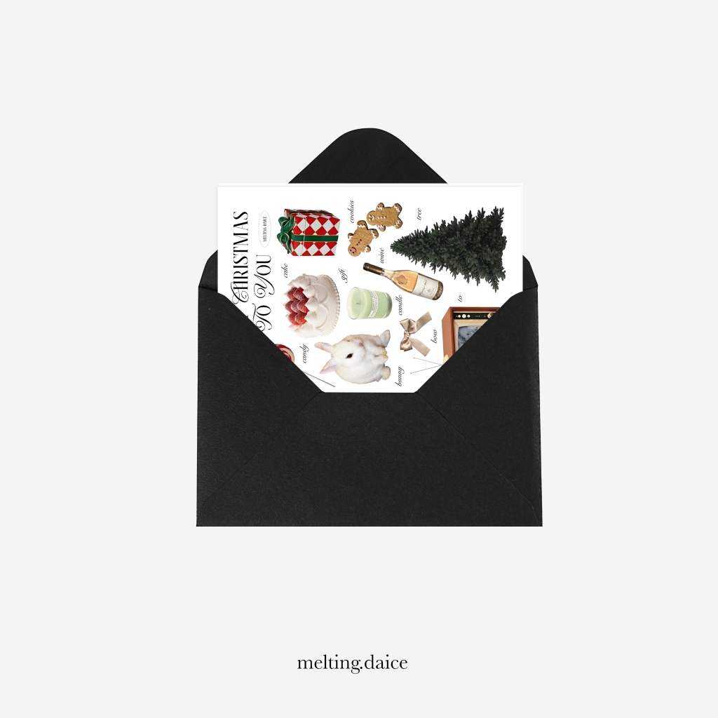 Daice || 'merry christmas to you' envelope  - set 3 mẫu thiệp giáng sinh trang trí