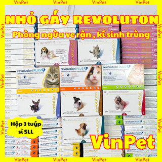 NHỎ GÁY CHỐNG KÝ SINH TRÙNG REVOLUTION TRONG VÀ NGOÀI 15 MG CHO CHÓ MÈO GIÁ CỰC RẺ