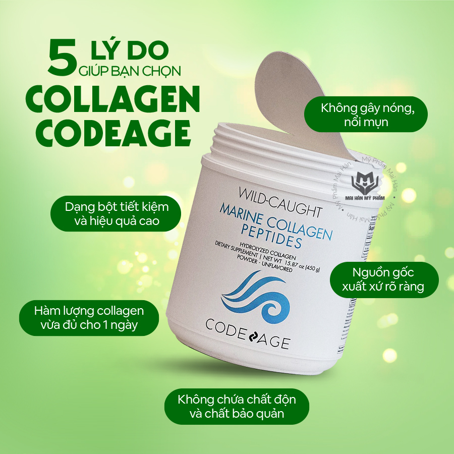 Bột Collagen giúp trẻ hóa da CodeAge Marine Collagen Peptides 450g
