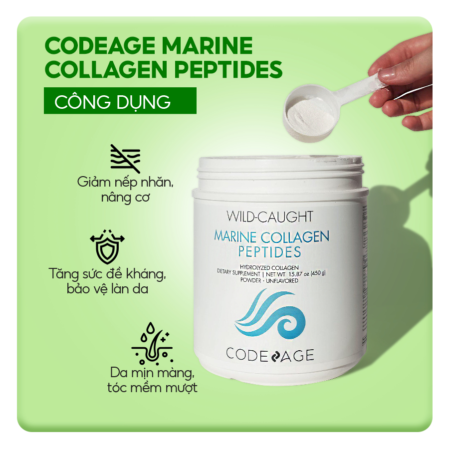 Bột Collagen giúp trẻ hóa da CodeAge Marine Collagen Peptides 450g