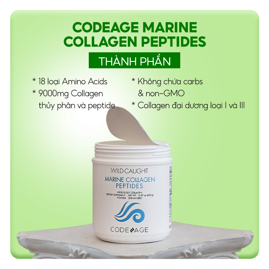 Bột Collagen giúp trẻ hóa da CodeAge Marine Collagen Peptides 450g