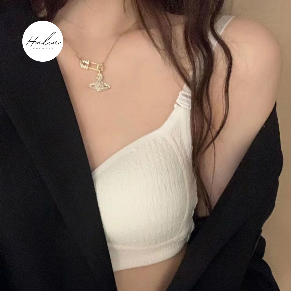 Áo Lót HALIA Áo Ngực Không Gọng Chất Cotton Nâng Ngực Mút Mỏng Thoáng Mát Tôn Vòng 1 Gợi Cảm mã AL09