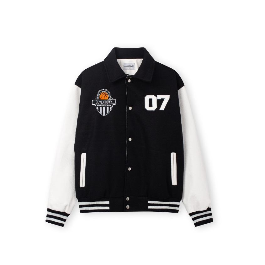 ÁO VARSITY SEVENTOWN BASKETBALL BLACK
