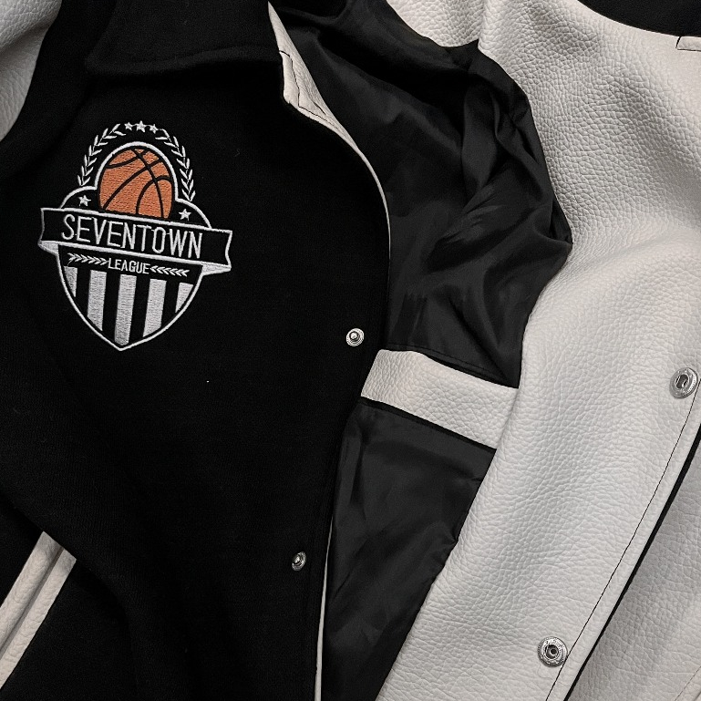 ÁO VARSITY SEVENTOWN BASKETBALL BLACK