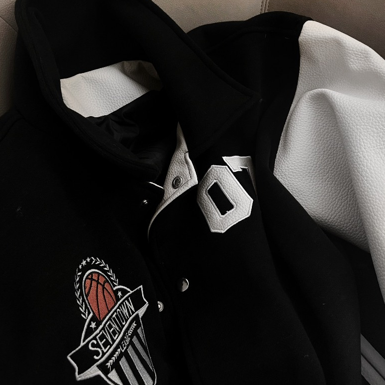ÁO VARSITY SEVENTOWN BASKETBALL BLACK