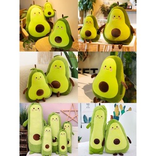 [Bán Chạy] Gấu bông Gối ôm trái bơ dài - Bơ bông tròn lông nhung bông mềm mịn