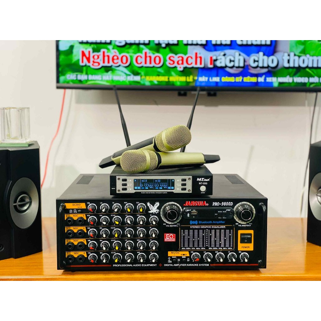 Dàn Karaoke Gia Đình Cao Cấp – Cặp Loa 301 Seri 3, Cặp Loa 301 Seri 5, Amply 9800, Micro MT500 Bảo Hành 12 Tháng