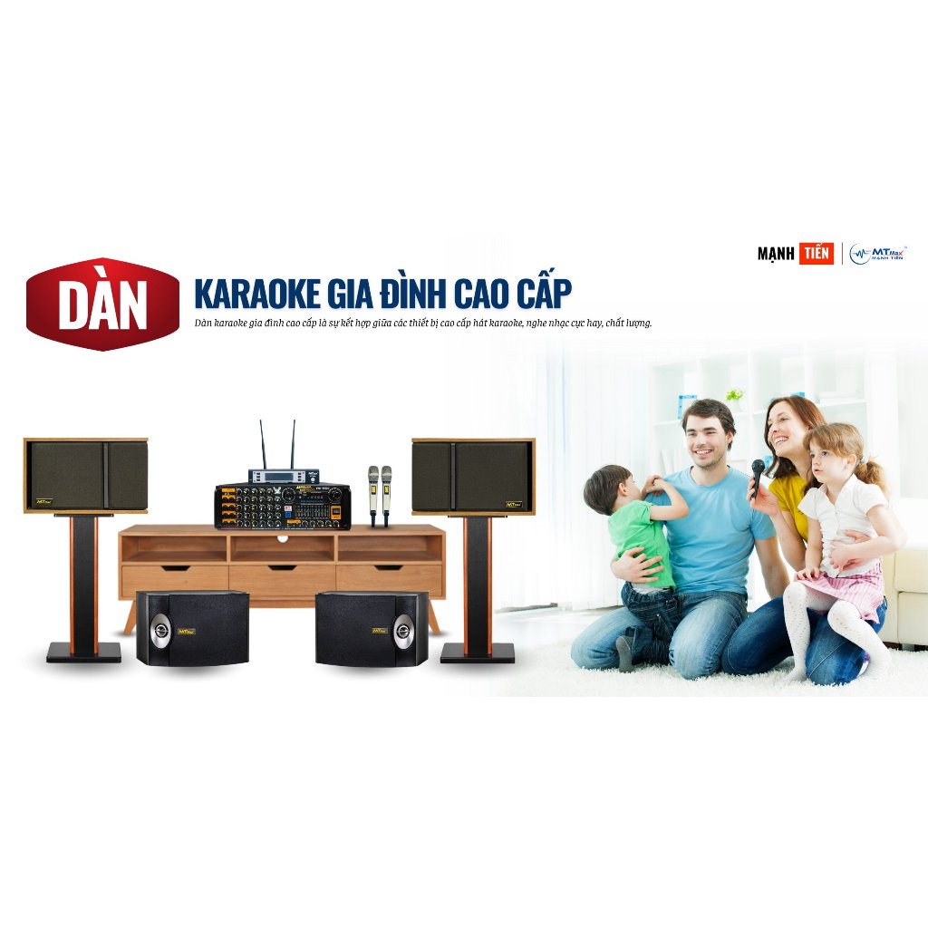 Dàn Karaoke Gia Đình Cao Cấp – Cặp Loa 301 Seri 3, Cặp Loa 301 Seri 5, Amply 9800, Micro MT500 Bảo Hành 12 Tháng