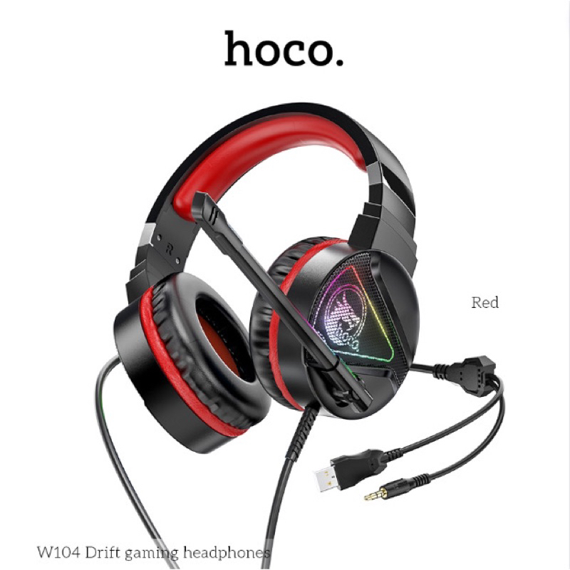 Tai nghe Gaming Hoco W104 Drift Âm Thanh Vòm 360, Bass Tăng Cường, Mic Khử Nhiễu - Chính Hãng