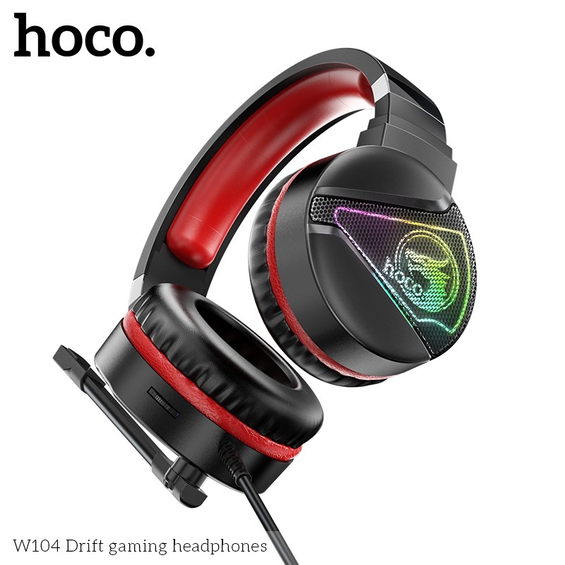 Tai nghe Gaming Hoco W104 Drift Âm Thanh Vòm 360, Bass Tăng Cường, Mic Khử Nhiễu - Chính Hãng
