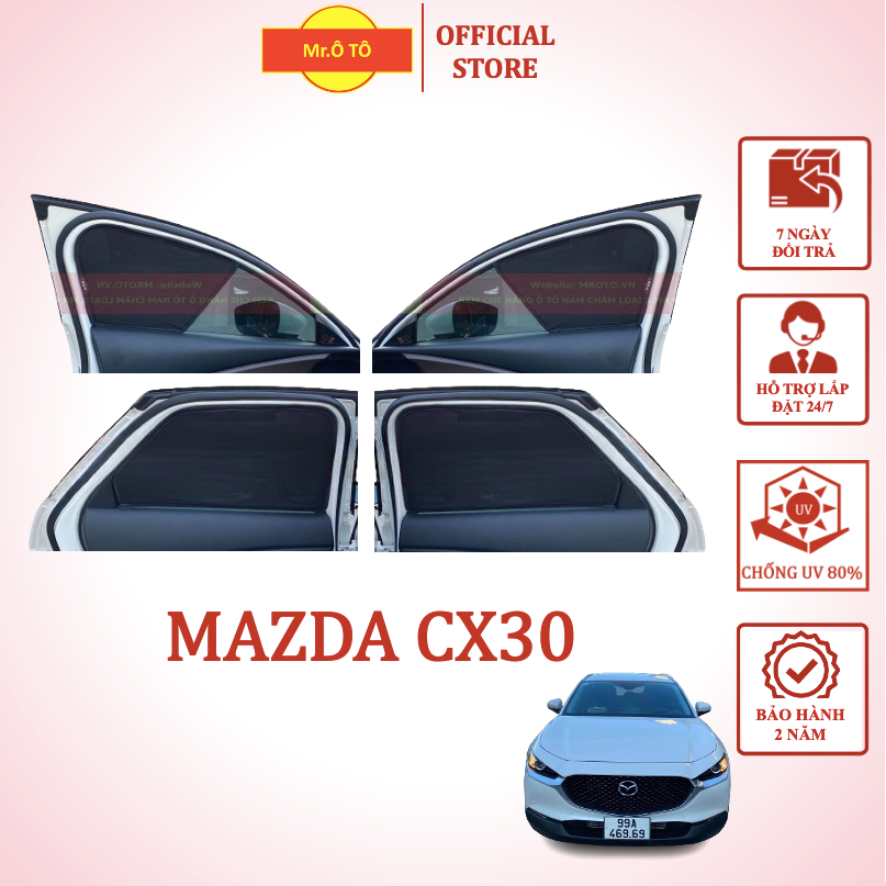Rèm Che Nắng chống UV Xe Mazda CX30 -chống UV - Loại 1 Mr Ô Tô - Bảo hành 2 năm
