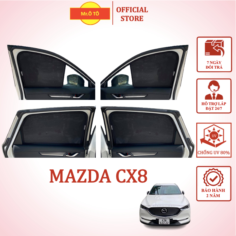 Rèm Che Nắng chống UV Xe Mazda CX8 Hàng Loại 1 MR.ÔTÔ -Bảo Hành 2 Năm
