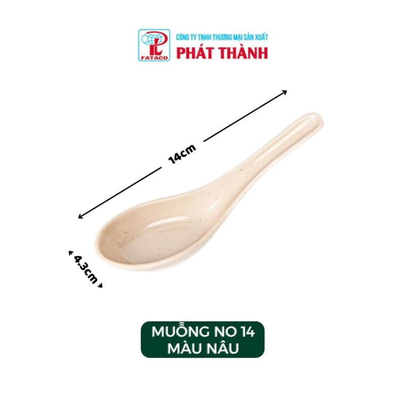Muỗng cơm nâu nhựa melamin cao cấp Fataco