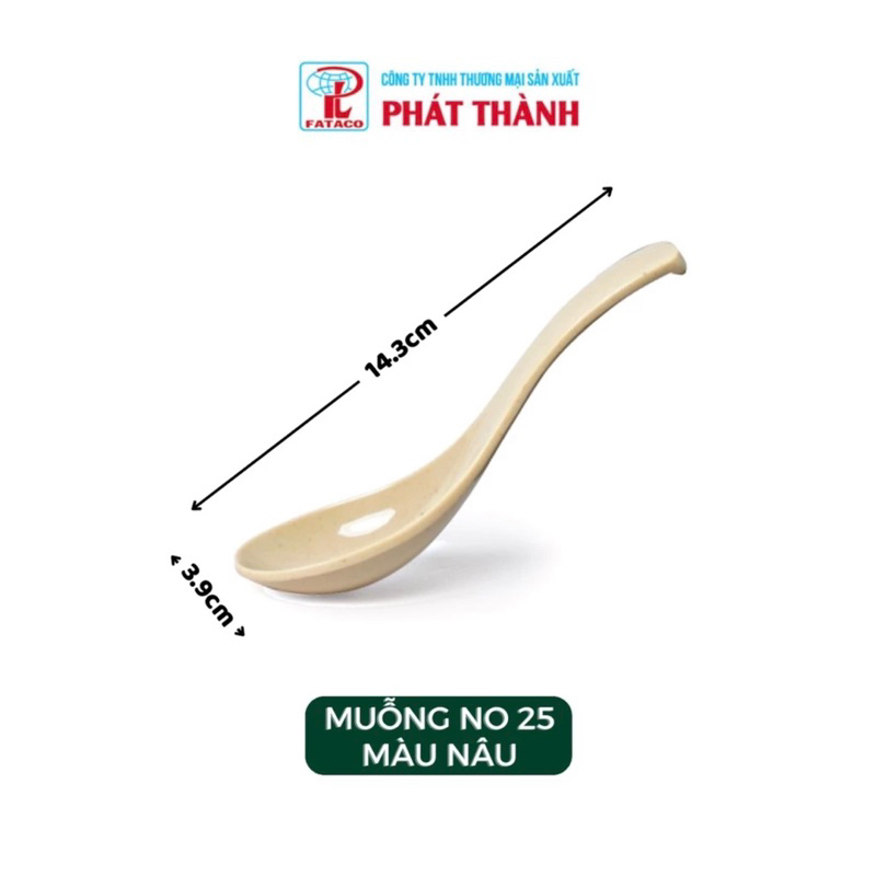 Muỗng cơm nâu nhựa melamin cao cấp Fataco