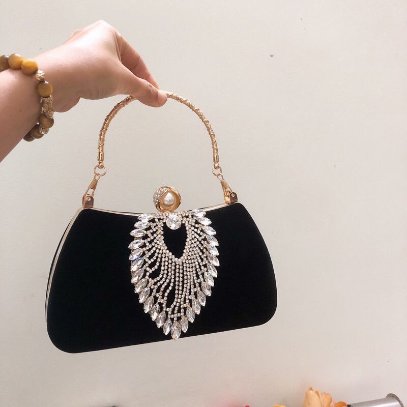 Dây hạt ngọc treo túi xách