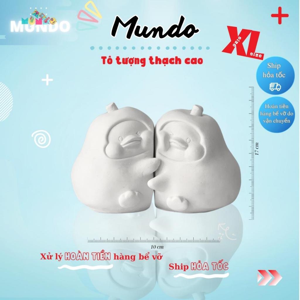 Tô Tượng Thạch Cao Valentine's Day Cặp Đôi Quả Lê Ôm Nhau SIZE XL,Tượng Thạch Cao MUNDO