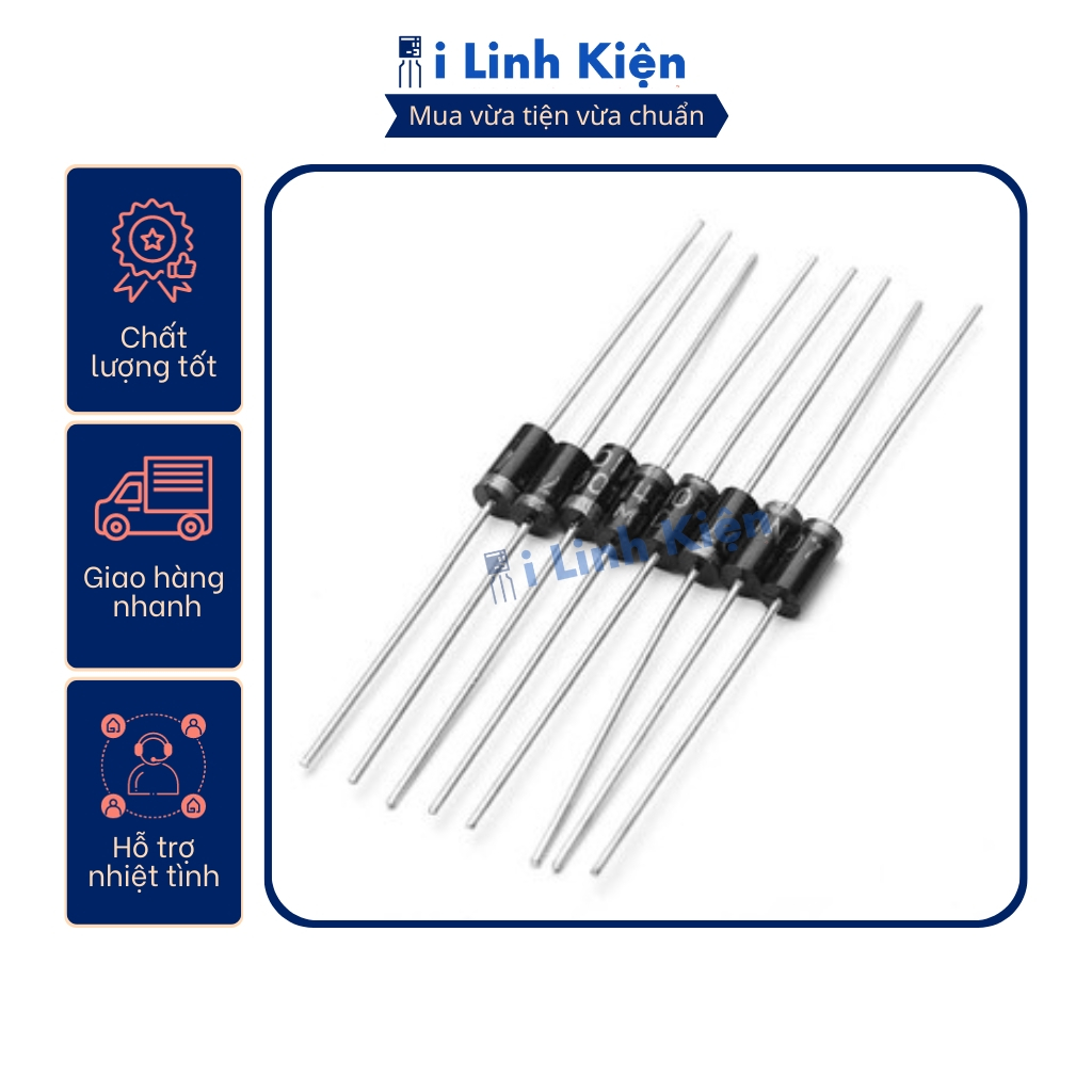 HER207 Diode xung 2A 1000V DIP đóng dây loại tốt (10 chiếc)