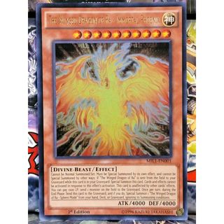 Lá bài thẻ bài Yugioh Thần Ra The Winged Dragon of Ra Immortal Phoenix – Ultra Rare - Tặng bọc bài nhựa bảo quản