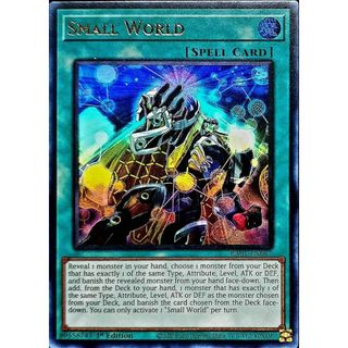 ra01 [ Dưa Hấu Yugioh ] Lá bài thẻ small world - super Ultra Rare - Tặng bọc bài nhựa bảo quản