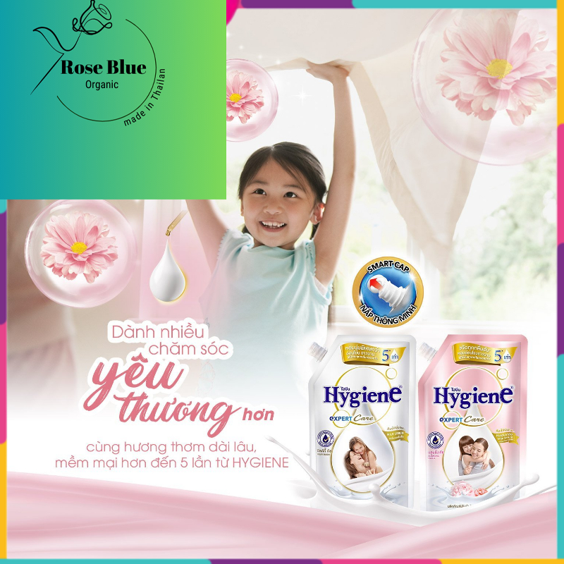Nước xả vải thái lan giặt xả quần áo Hygiene siêu đậm đặc làm mềm vải thơm lâu 1150ml