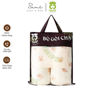Bộ gối chặn bông Mipbi vải muslin cao cấp