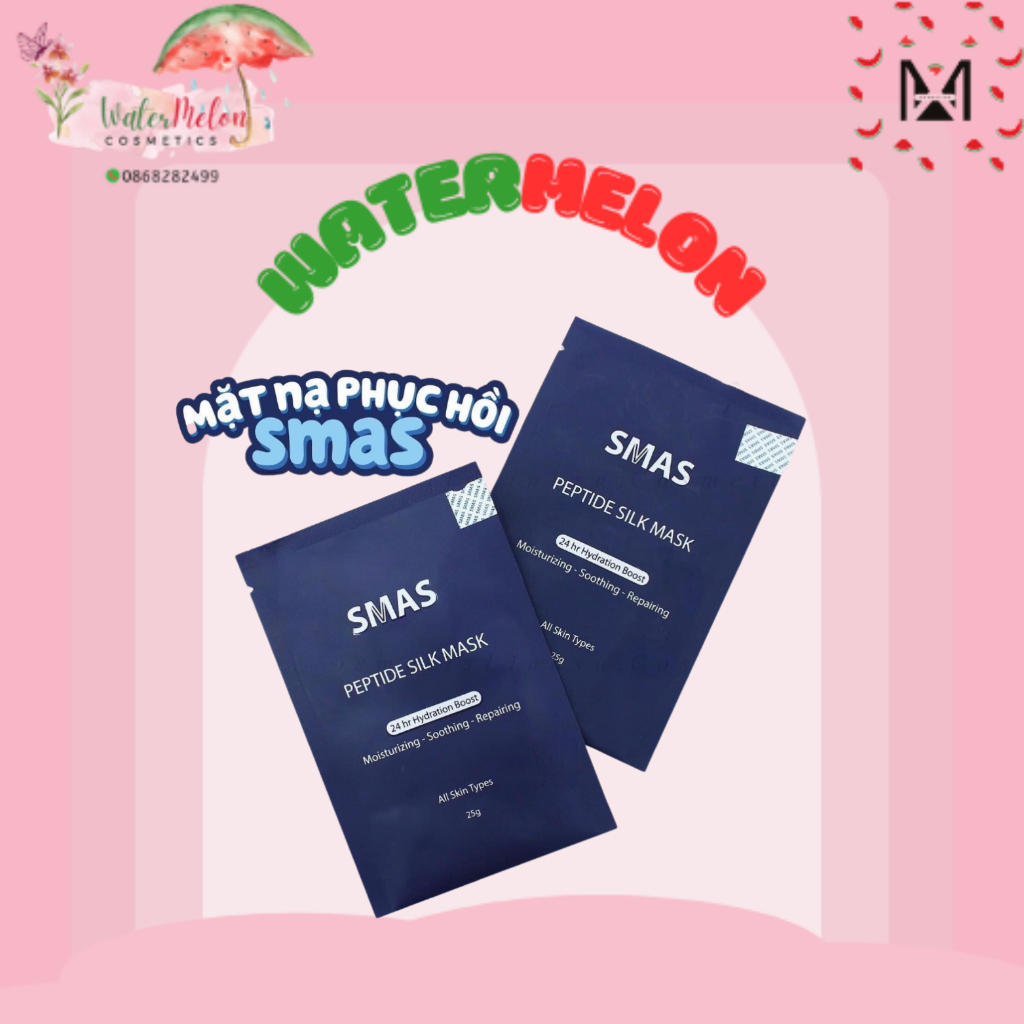 Mặt Nạ Phục Hồi Cấp Ẩm Smas Peptide Silk Mask -1 Miếng