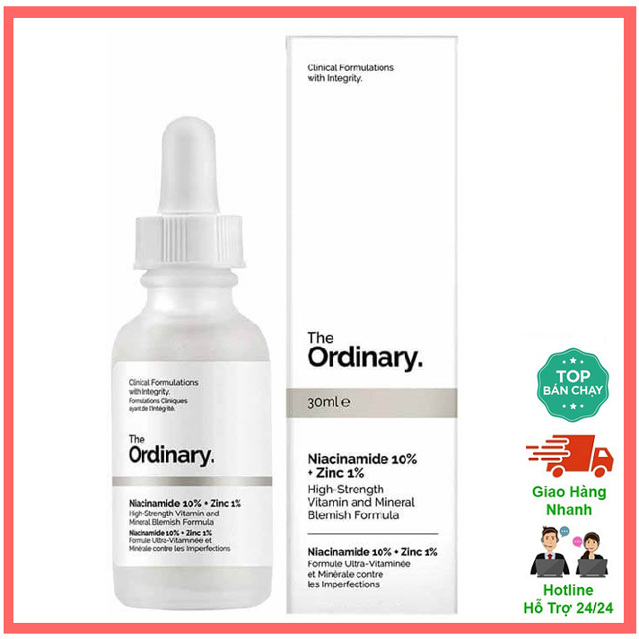 Tinh chất The Ordinary Niacinamide 10% + Zinc 1% - Giảm mụn thâm- CH