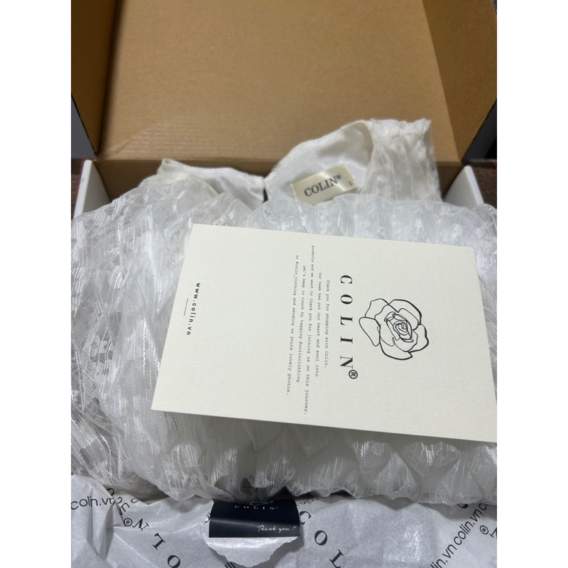 Áo Colin Trắng Size L full Box
