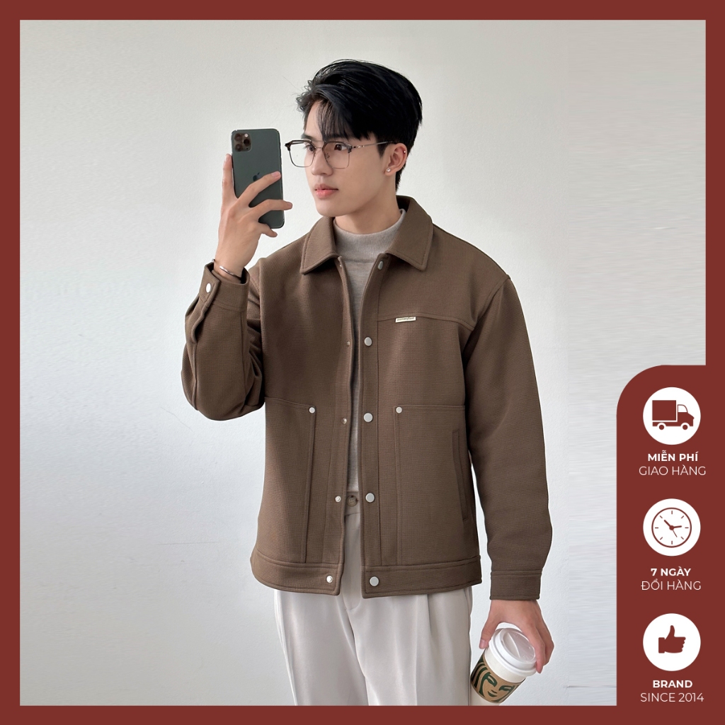 Áo khoác nam form rộng Độc menswear thiết kế túi dọc lớn đựng được nhiều đồ, vải dày dặn lót lông ấm áp - AK435