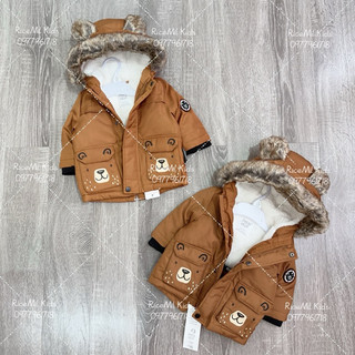Áo khoác parka màu nâu gấu xuất dư xịn