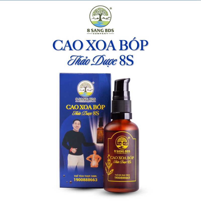 Cao Xoa Bóp Thảo Dược 8S 8 Sang BDS (50ml) cải thiện đau nhức cơ xương khớp- Chính Hãng Tegan Comestic
