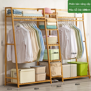 Woodland Kệ Treo Quần Áo Mẫu Lớn và Mẫu Nhỏ Phong Cách Hiện Đại, Kệ Treo Quần Áo Gỗ Không Mối Mọt