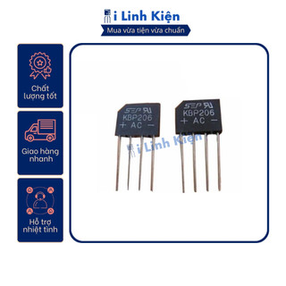 Kbp206 diode cầu 2a 600v dip-4 chính hãng sep