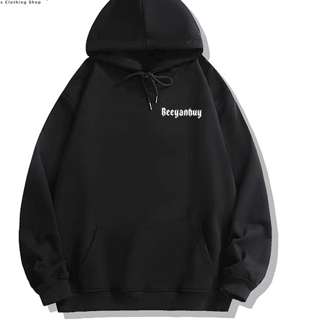 Áo hoodie form rộng basic họa tiết in chữ BEEYANBUYY nam nữ mặc đều đẹp | BigBuy360 - bigbuy360.vn