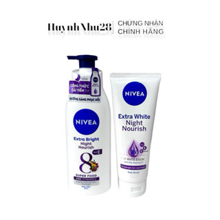 Sữa Dưỡng Thể Nivea Dưỡng Sáng Săn Chắc Da Ban Đêm Extra White Night Nourish Body Lotion