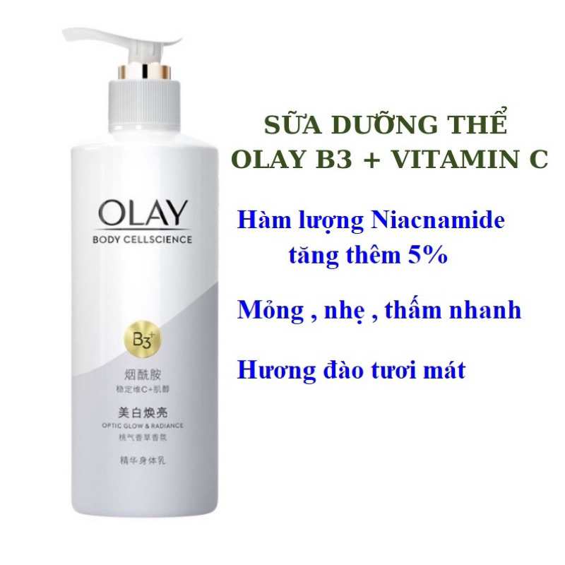 Sữa dưỡng thể OLAY Body Cellscience Super Bright Bottle