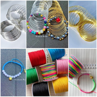 Phôi vòng thép, sợi polyester phụ kiện tự làm vòng đeo tay vòng đeo cổ handmade minmon