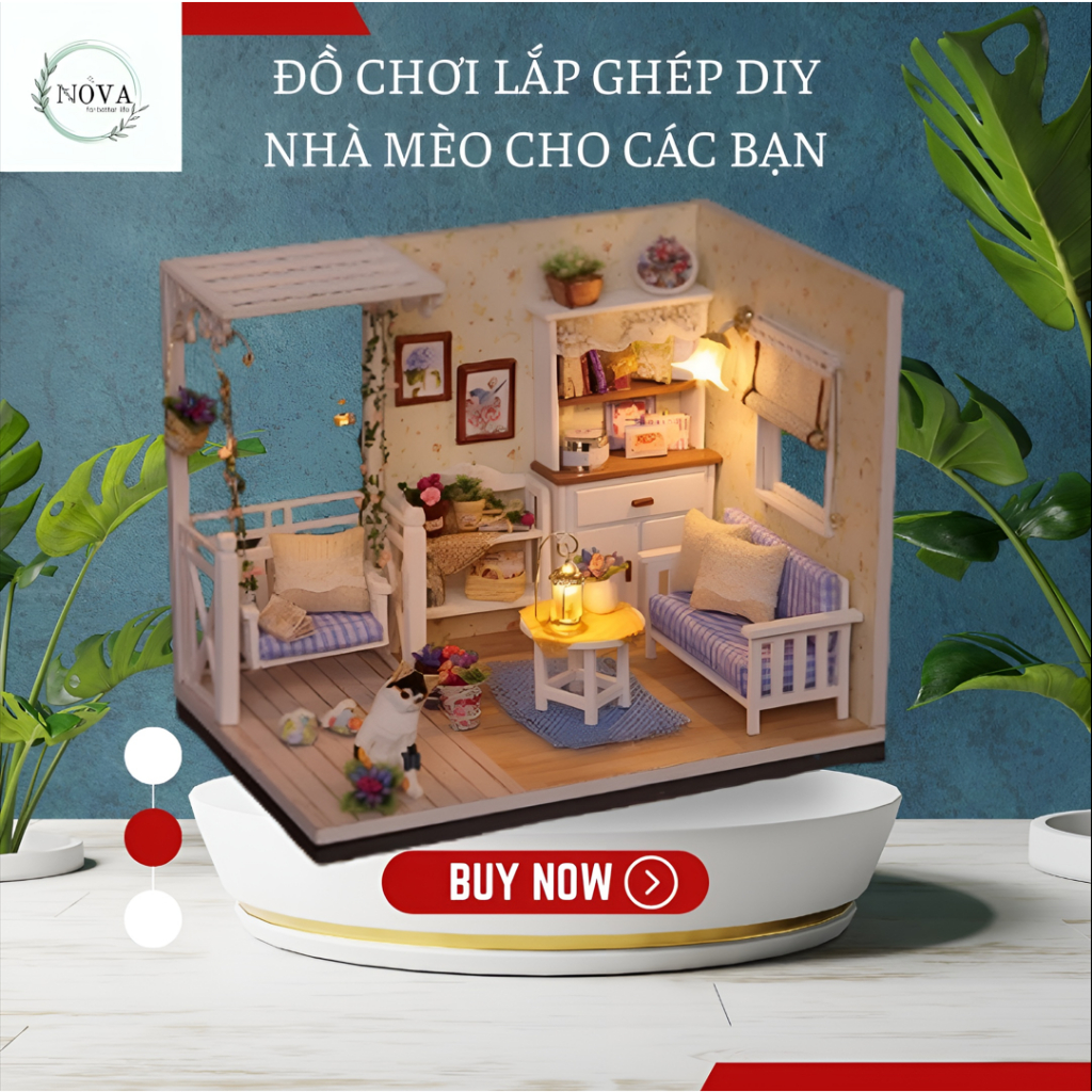 Đồ Chơi mô hình lắp ráp nhà gỗ DIY cho bé