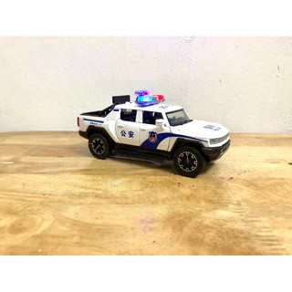 Mô hình xe bán tải cảnh sát gmc hummer ev _ tỷ lệ 1:32